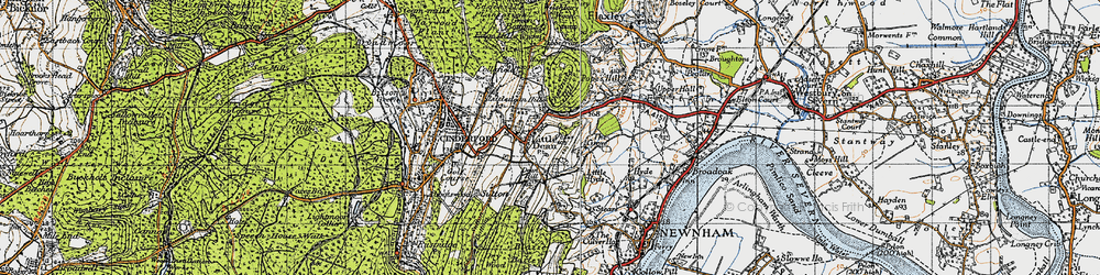 Old map of Littledean in 1946