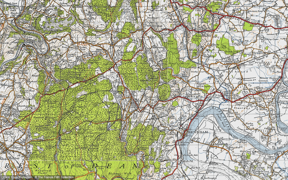 Old Map of Littledean Hill, 1947 in 1947