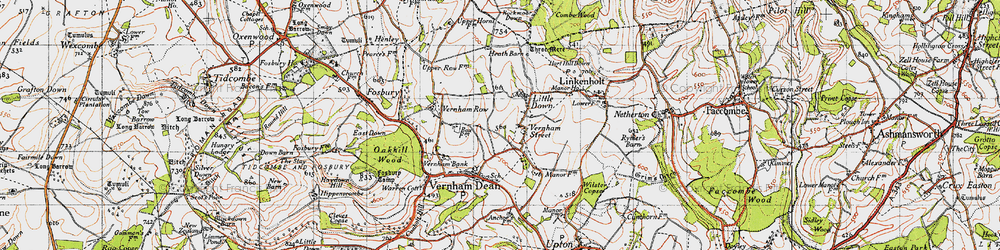 Old map of Littledown in 1945