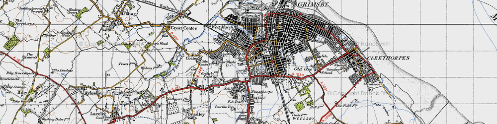 Old map of Littlefield in 1946