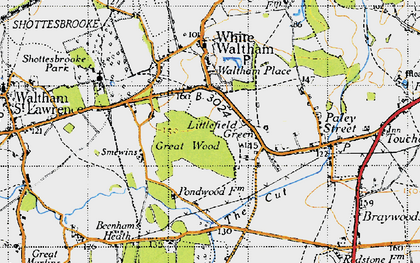 Old map of Littlefield Green in 1947