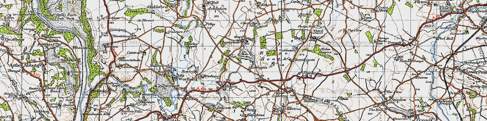 Old map of Littlegain in 1946