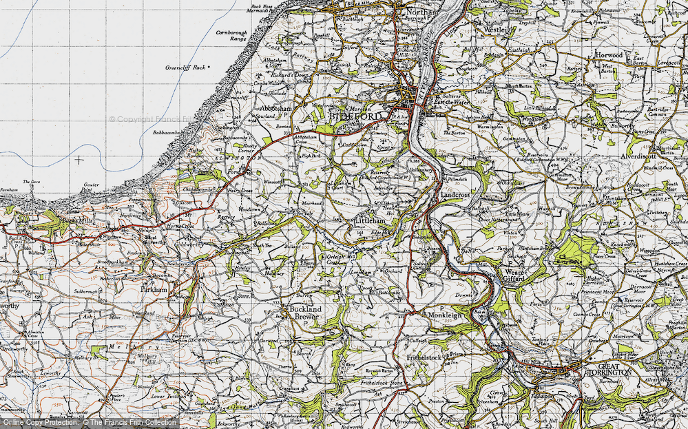 Old Map of Littleham, 1946 in 1946