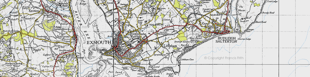 Old map of Littleham in 1946