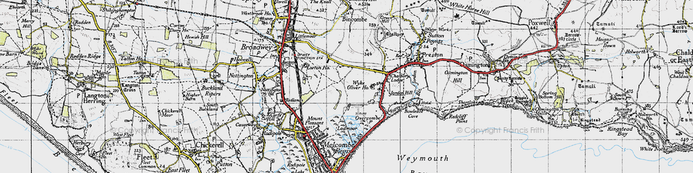 Old map of Littlemoor in 1946