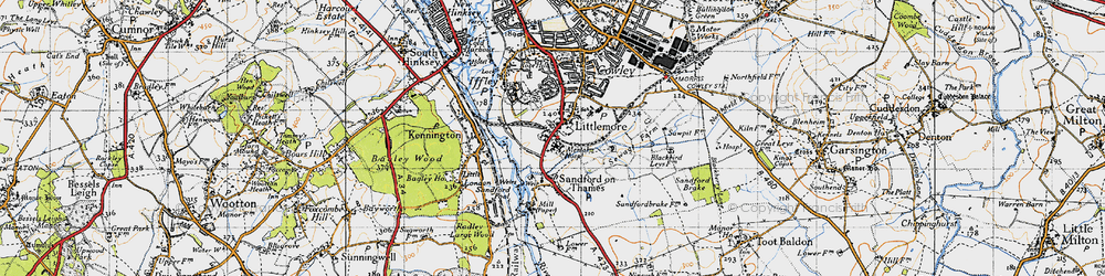 Old map of Littlemore in 1947