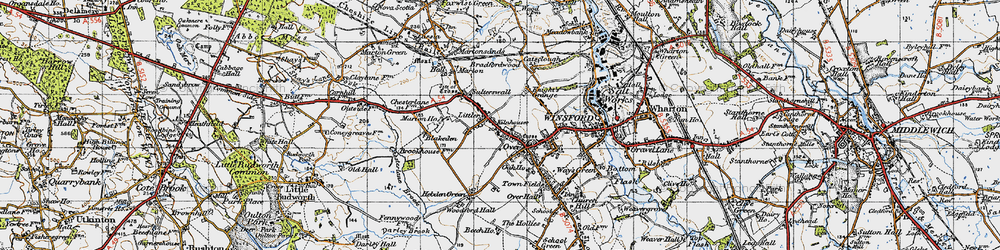 Old map of Littler in 1947