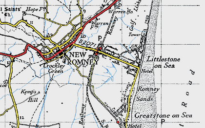 Old map of Littlestone-on-Sea in 1940