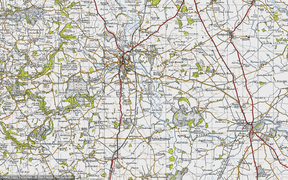 Old Map of Littlethorpe, 1947 in 1947