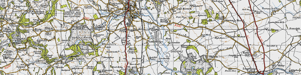 Old map of Bellwood Hall in 1947