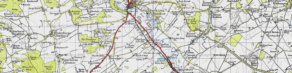 Old map of Littleton in 1940