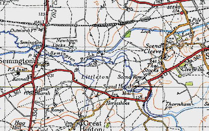 Old map of Littleton in 1940