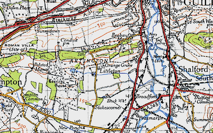Old map of Littleton in 1940