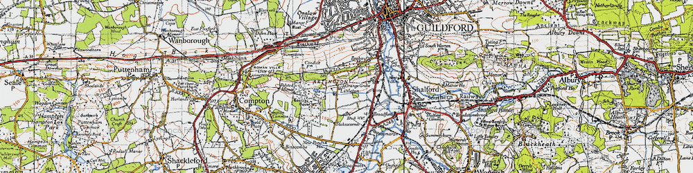 Old map of Littleton in 1940