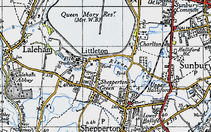Old map of Littleton in 1940