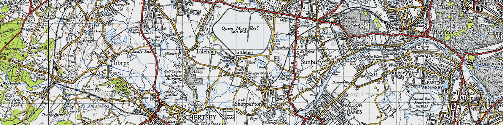 Old map of Littleton in 1940