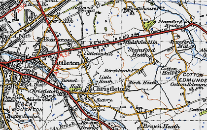 Old map of Littleton in 1947