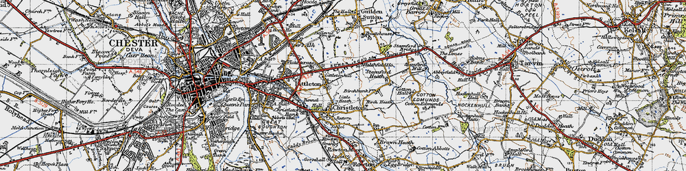 Old map of Littleton in 1947