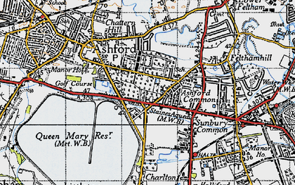 Old map of Littleton Common in 1940