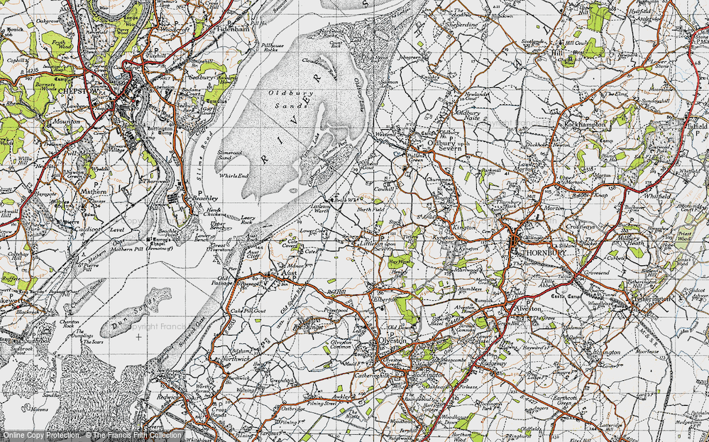 Old Map of Littleton-upon-severn, 1946 in 1946
