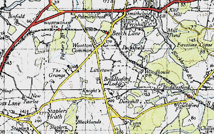 Old map of Briddlesford Lodge in 1945