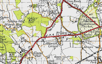 Old map of Littlewick Green in 1947