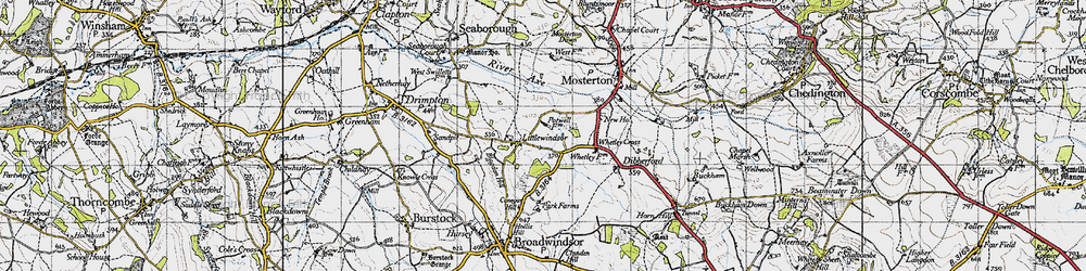 Old map of Littlewindsor in 1945