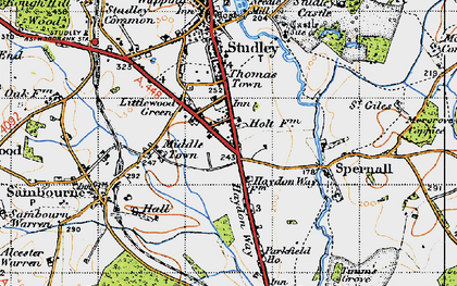 Old map of Littlewood Green in 1947