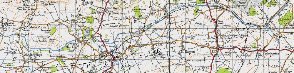Old map of Littleworth in 1940
