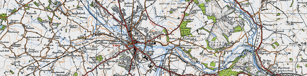 Old map of Littleworth in 1946