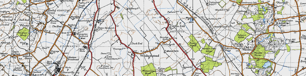 Old map of Littleworth in 1946