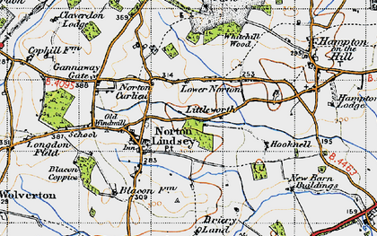 Old map of Grove Park in 1947