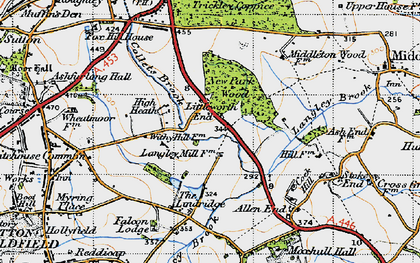 Old map of Littleworth End in 1946