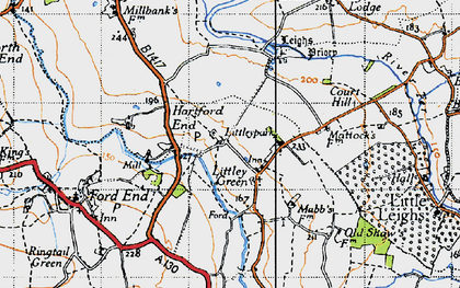 Old map of Littley Green in 1945