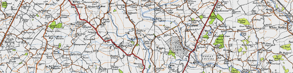 Old map of Littley Green in 1945