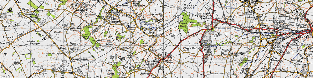 Old map of Litton in 1946