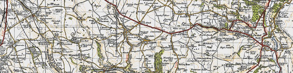 Old map of Litton in 1947
