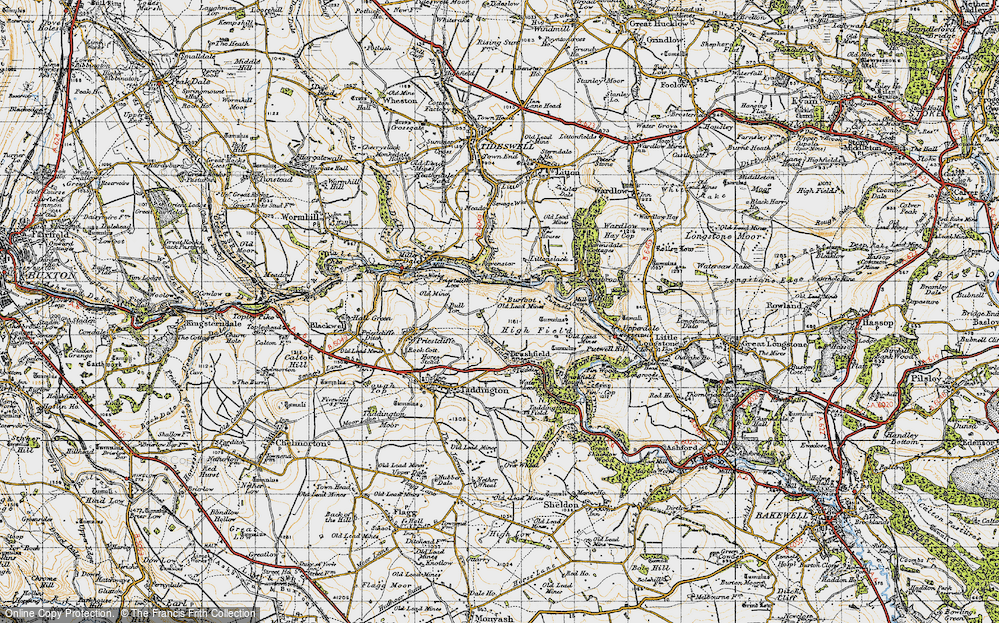 Old Map of Historic Map covering Burfoot in 1947