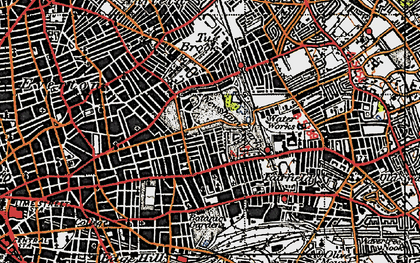 Old map of Liverpool in 1947