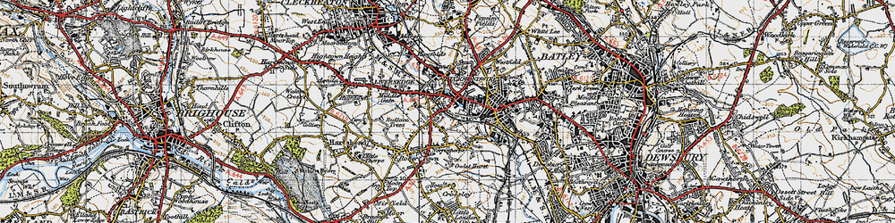 Old map of Liversedge in 1947