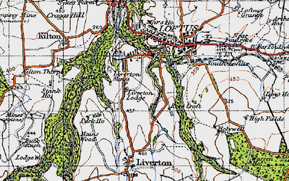 Old map of Liverton Mines in 1947