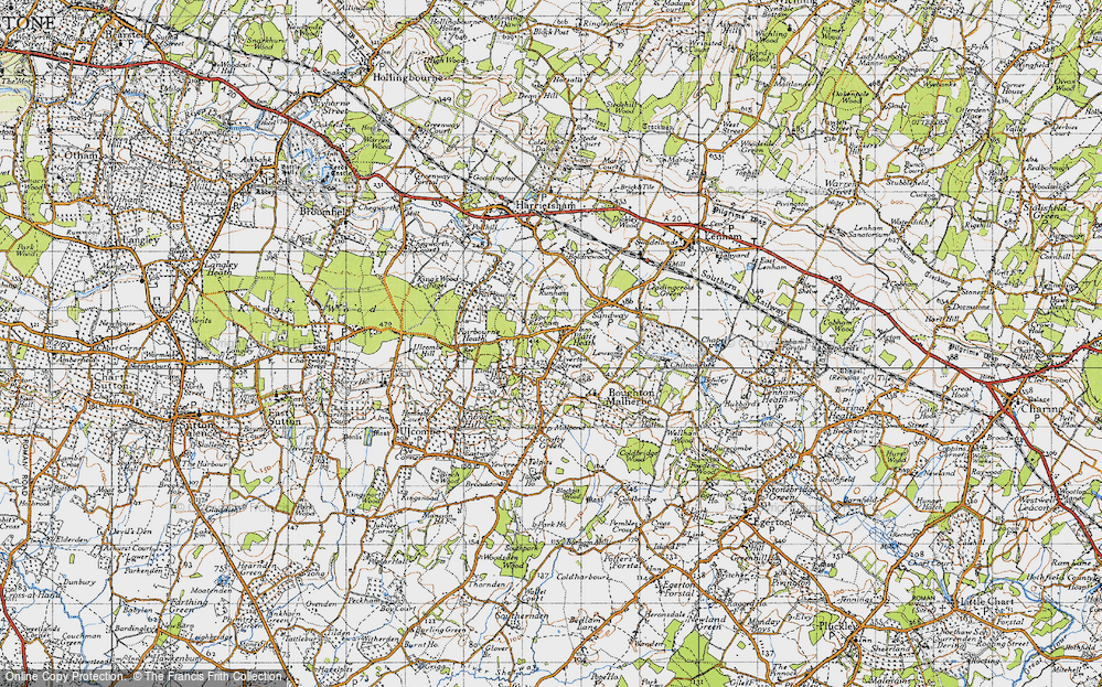 Old Map of Liverton Street, 1940 in 1940