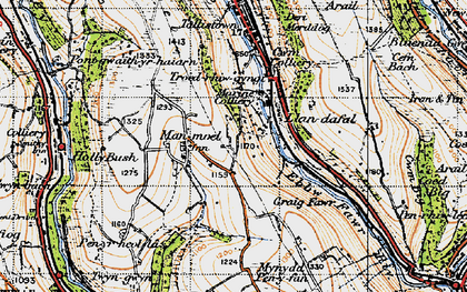 Old map of Llan-dafal in 1947