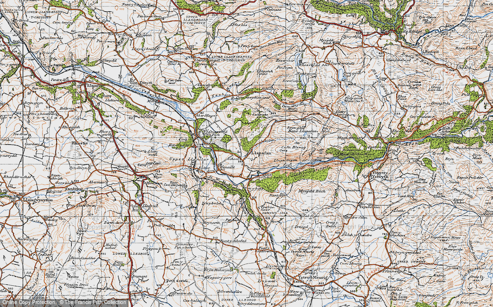 Old Map of Llanafan, 1947 in 1947