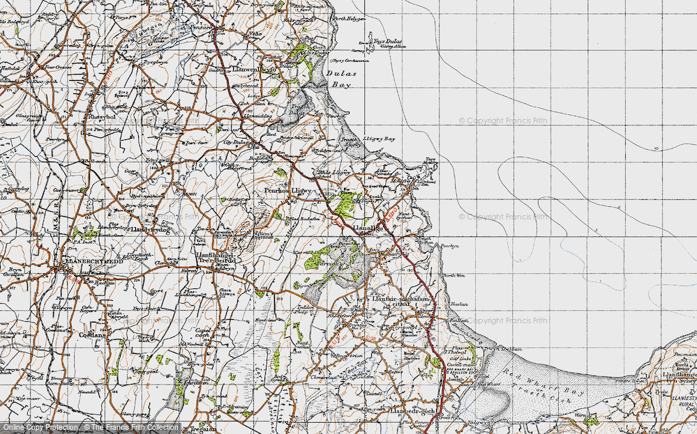 Old Map of Llanallgo, 1947 in 1947