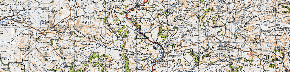 Old map of Ysgwd-ffordd in 1947