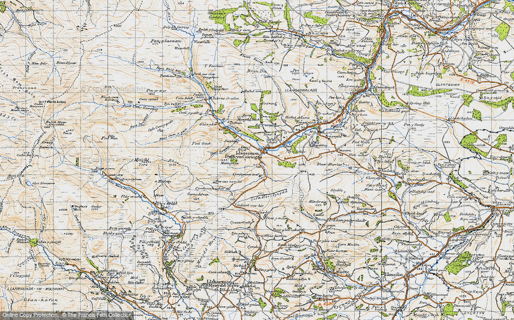 Old Map of Llanarmon Dyffryn Ceiriog, 1947 in 1947