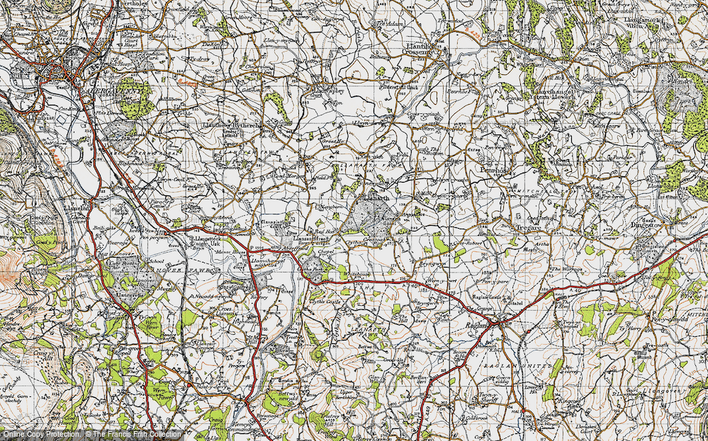 Old Map of Historic Map covering Long Barn in 1946