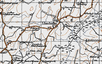 Old map of Llanbabo in 1947