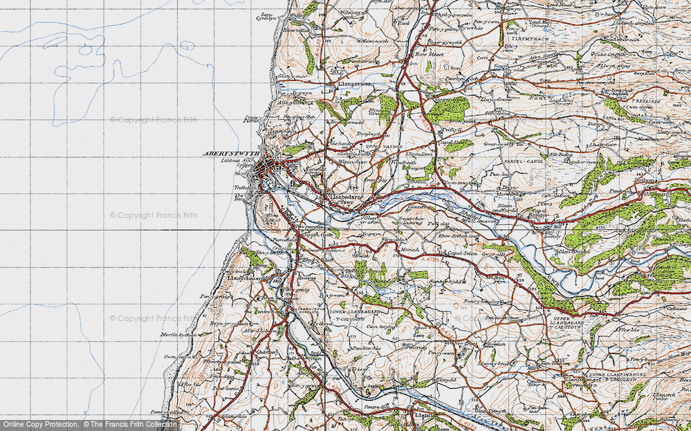 Old Map of Llanbadarn Fawr, 1947 in 1947